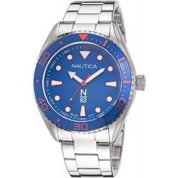 Reloj NAPFWS221 Nautica Men's Quartz Stainless Steel Strap, Silver, 22 Casual Watch Model