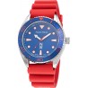 Reloj NAPFWS220 Nautica Men's Stainless Steel Quartz Silicone Strap, Red, 22 Casual Watch Model