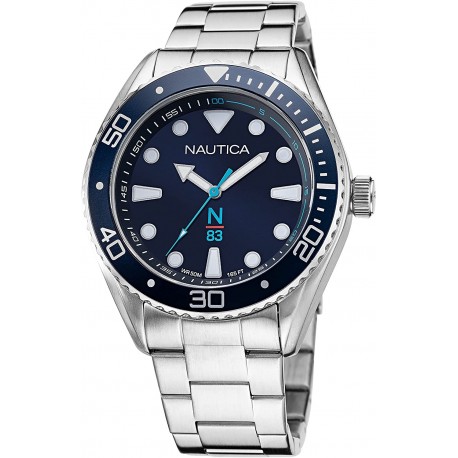 Reloj NAPFWF118 Nautica Men's Quartz Stainless Steel Strap, Silver, 22 Casual Watch Model