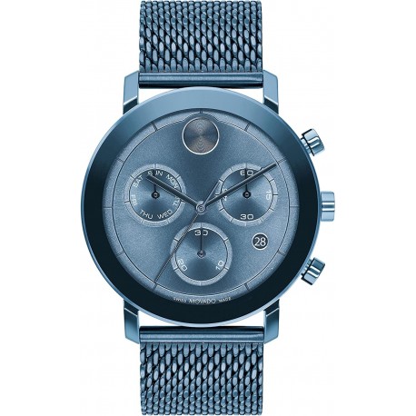 Reloj 3600809 Movado Men's Bold Evolution Swiss Quartz Watch Stainless Steel Strap, Blue, 22 Model