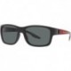 Gafas Prada Linea Rossa Men's Round Fashion Sunglasses, Black Rubber Polarized Dark Grey, One Size
