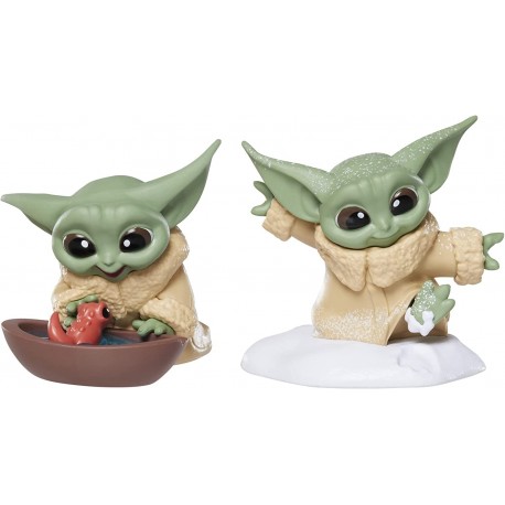 Figura Star Wars The Bounty Collection Series 4 Grogu Collectible Figures 2.25 Inch Scale Tadpole Friend, Snowy Walk Posed To