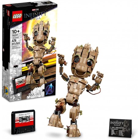 LEGO Marvel I am Groot 76217 Building Toy Set for Kids, Boys, Girls Ages 10 Collectible Ba Model Play Display Fun Gift Kids 4