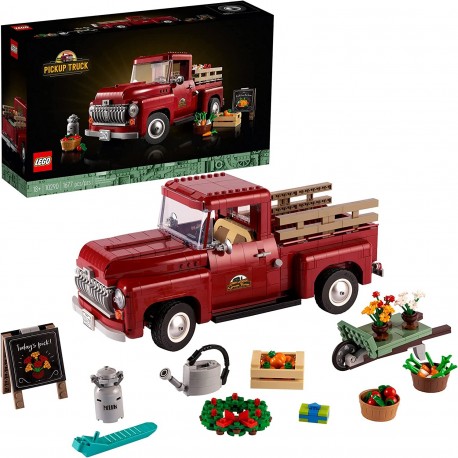 LEGO Pickup Truck 10290 Build Display an Authentic Vintage 1950s New 2021 1,677 Pieces
