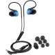 Audífonos Granvela GV1 HD Classic Sports Earphones IPX5 Waterproof Running Earbuds Wired Mic, Memory Wire Earhook Clip Blue