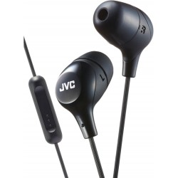Audífonos JVC Memory Foam Earbud Marshmallow Mic Black HAFX38MB