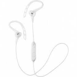 Audífonos JVC Wireless Sports Ear Clip Headphones, Bluetooth Connectivity, Sweat Proof IPX2, Pivot Motion Fit HAEC20BTW White