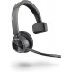 Audífonos Poly Voyager 4310 UC Wireless Headset Plantronics Single Ear Boom Mic Connect to PC Mac via USB A Bluetooth Adapter