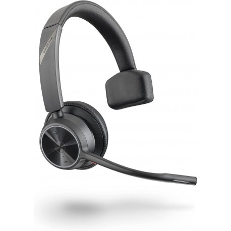 Audífonos Poly Voyager 4310 UC Wireless Headset Plantronics Single Ear Boom Mic Connect to PC Mac via USB A Bluetooth Adapter