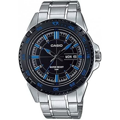 Reloj MTD 1078D 1A2VDF A914 Casio 1A2V Men's Stainless Steel 100M Diver Watch Day Date