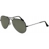 Gafas Ray Ban RB3025 Aviator Large Metal Sunglasses Shiny Black Crystal Grey Mirror 58mm