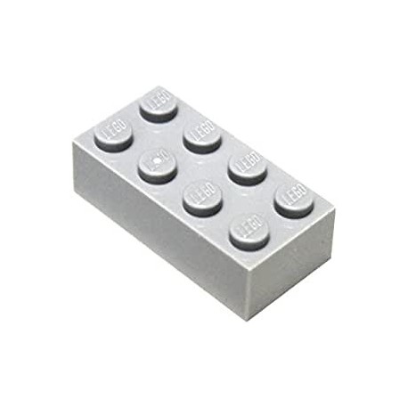 LEGO Parts Pieces Light Gray Medium Stone Grey 2x4 Brick x100