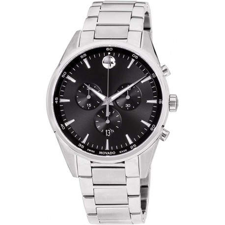 Watch Movado 0607247 Stratus Quartz Movement Black Dial Homb (Importación USA)
