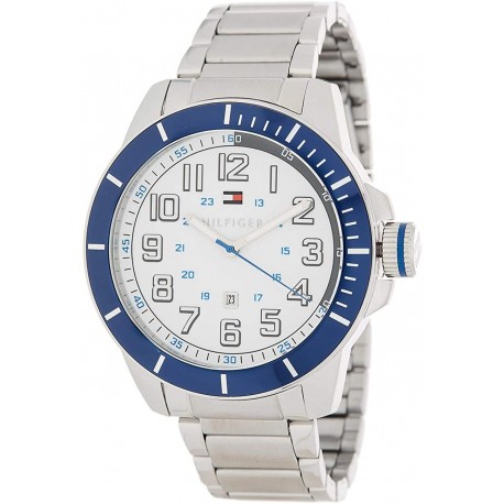 Watch Tommy Hilfiger 1791073 Three-Hand Silver-Tone Stainles (Importación USA)