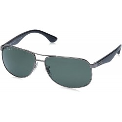 Sunglasses Ray-ban Men RB3502 Rectangular Metal Gunmetal/Polar