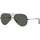 Sunglasses Ray-ban RB 3025 Aviator Black w/ Grey Green G15 Lens 5