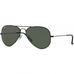 Sunglasses Ray-ban RB 3025 Aviator Black w/ Grey Green G15 Lens 5
