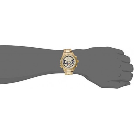 19240 Men's Specialty Chrono 18K Gold Plated Stainless Steel Gold-Tone Dial Watch