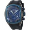 Men's 10066 Lupah Chronograph Dark Silver Grey Dial Black Polyurethane Watch