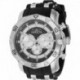Men's Pro Diver 50mm Stainless Steel, Silicone Quartz Chronograph Watch, Black (Model: 37718)