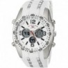U.S. Polo Assn. Sport Men's US9282 Silver-Tone Watch with White Silicone Band