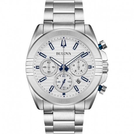 Men's Classic Chronograph Stainless Steel 6-Hand Calendar Date Quartz Watch Style: 96B307