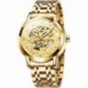 Mens Automatic Watch Skeleton Diamond Luxury Mechanical Self Winding Dress Wrist Watch Waterproof Lu