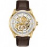 Men's Classic Sutton Automatic Skeleton Dial Brown Leather Strap Watch | 43mm | 97A138