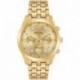 Men's Classic Gold Tone Stainless Steel 6-Hand Chronograph Quartz Watch, Diamond Dial Style: 97D114