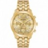 Men's Classic Gold Tone Stainless Steel 6-Hand Chronograph Quartz Watch, Diamond Dial Style: 97D114