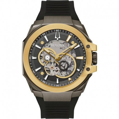 Marc Anthony Marquina Gray Dial Black Silicone Strap Watch 46mm - 98A310