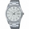 Men Watch Analog Date Display White Dial Stainless Steel Band MTP-VD03D-7AUDF, Silver, Bracelet