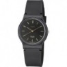 Men's Classic Quartz Watch with Resin Strap, 35mm Black, 100 Meter Water Resistant