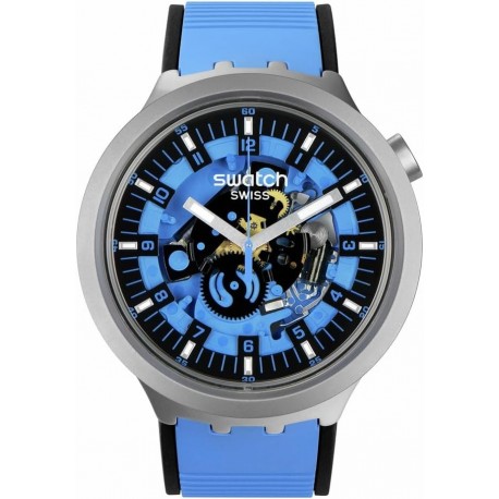 Unisex Casual Blue Stainless Steel Quartz Watch Azure Blue Daze