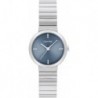 Unisex Precise Watch, 3 Hand, Stainless Steel Bracelet, Mini Case Size, Adorned with Crystal, Modern