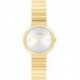 Unisex Precise Watch, 3 Hand, Gold Plated Bracelet, Mini Case Size, Adorned with Crystal, Modern Des