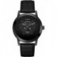 Men's 44mm Watch - Black Strap Black Dial Black Case