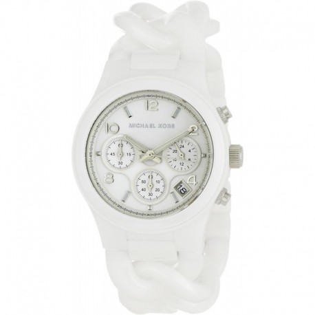 Women's MK5387 Ceramic Classic Chronograph White Watch