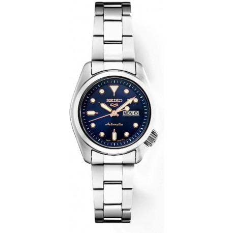 Men's Blue Dial Silver Stainless Steel Band Automatic Watch