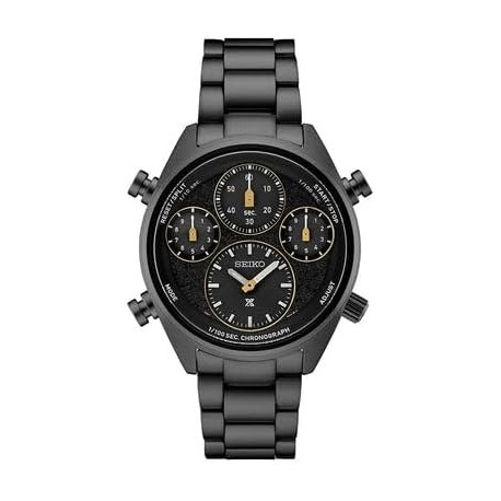 Men's Black Dial Stainless Steel Band Prospex Speedtimer Limited Edition Chronograph Solar Quartz Wa