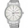 5 SNKP09 Men's Stainless Steel White Dial 50M WR Day Date Automatic Watch