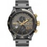 DZ4614 Gray Dial Gunmetal Stainless Steel Bracelet Men's 51mm Double Down 2.0 Chronograph Watch