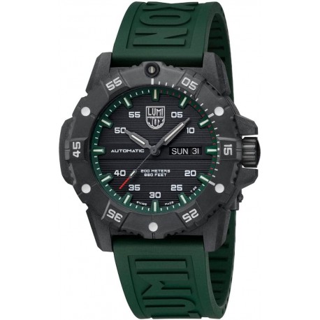 XS.3877 Men's Master Carbon Seal Green Rubber Strap Watch