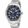 N83 Men's NAPFWS308 Finn World Stainless Steel Bracelet & Blue Wheat PU Fiber Strap Watch