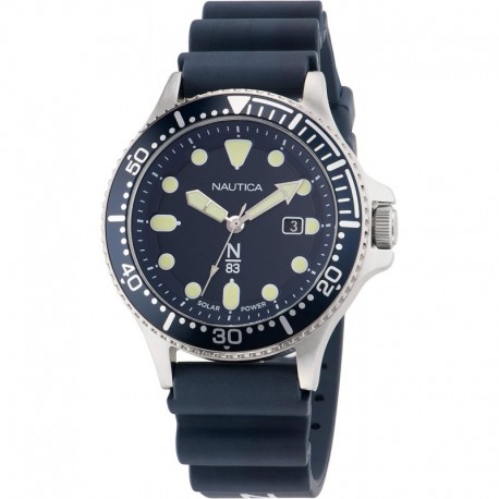 N83 Men's NAPCBS304 Cocoa Beach Blue Wheat PU Fiber Strap Watch