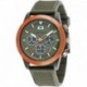 Men's NAPNOF3S2 One Military Green Wheat PU Fiber Strap Watch