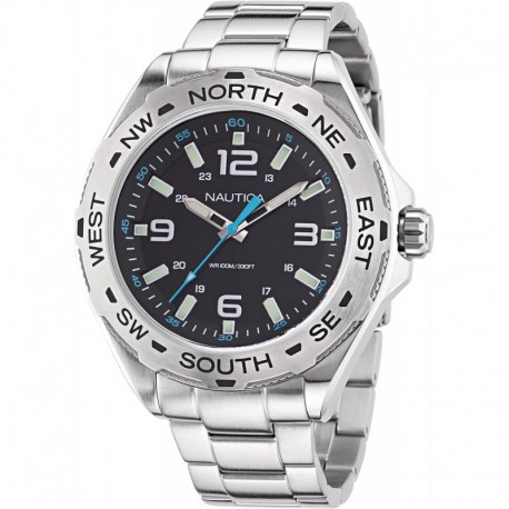 Men's NAPCWS301 Clearwater Beach Recycled (85%) Stainless Steel Bracelet Watch