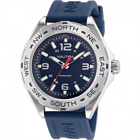 Men's NAPCWS304 Clearwater Beach Blue Silicone Strap Watch