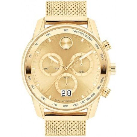 Bold 3600911 Gold Dial Gold Stainless Steel Mesh Bracelet Men's Chronograph 48mm Watch