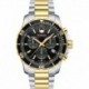 Men's Series 800 2-Tone Chronograph Watch with Printed Index, Gold/Black/Silver (2600146)